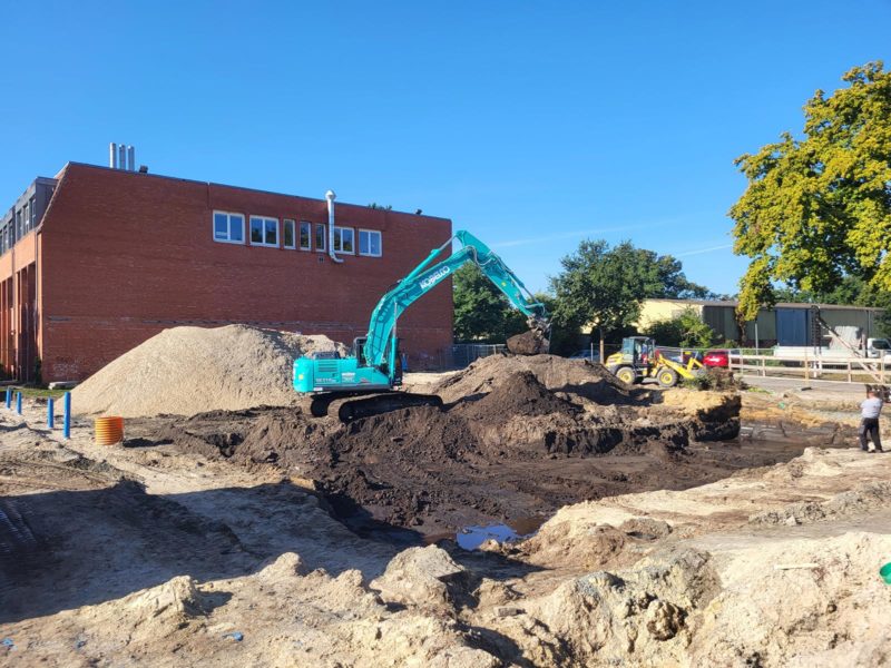 Baustart für eine Turnhalle