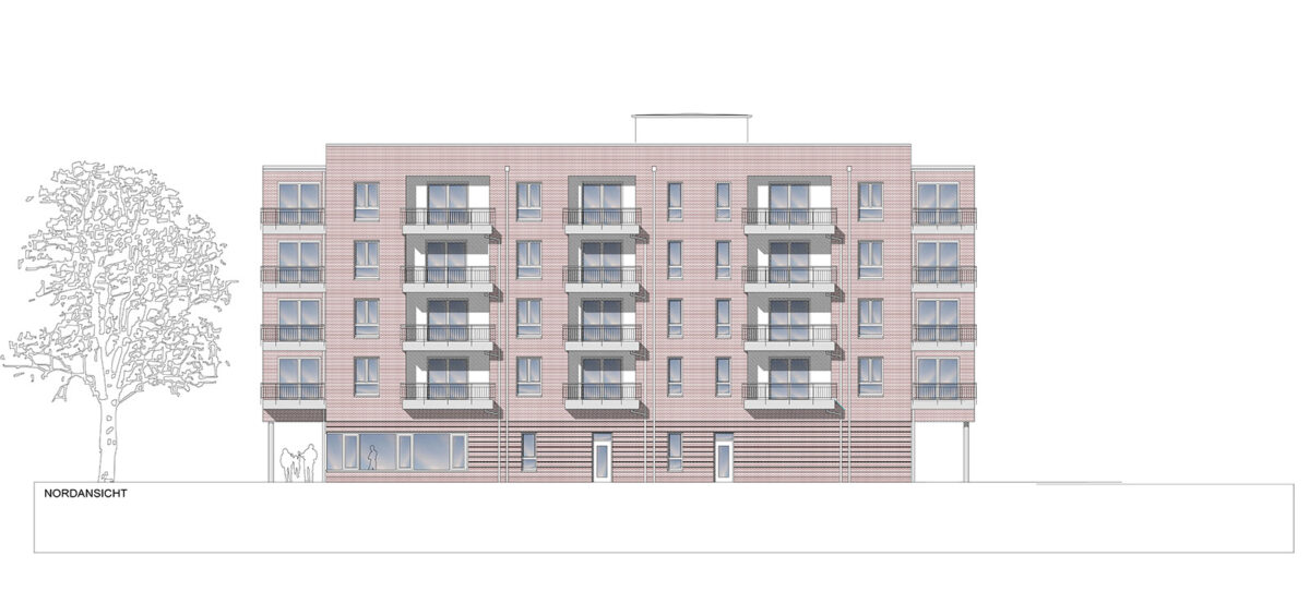 DER BAUANTRAG FÜR DEN NEUBAU EINER WOHNBEBAUUNG – HAUS 2 – AN DER OSTERHOLZER HEERSTRASSE IN BREMEN – OSTERHOLZ WURDE EINGEREICHT