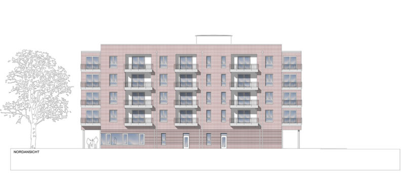 DER BAUANTRAG FÜR DEN NEUBAU EINER WOHNBEBAUUNG – HAUS 2 – AN DER OSTERHOLZER HEERSTRASSE IN BREMEN – OSTERHOLZ WURDE EINGEREICHT